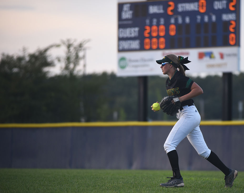 Anna Christ runs toward the infield